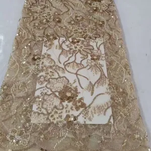 5 COLORS / 13 COLORS / Floral Embroidered African French Mesh Lace Party Prom Bridal Dress Fabric