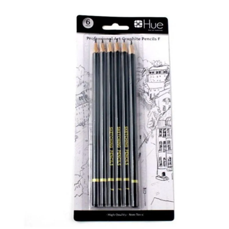 6 Pack Professional Graphic Art Pencil - F