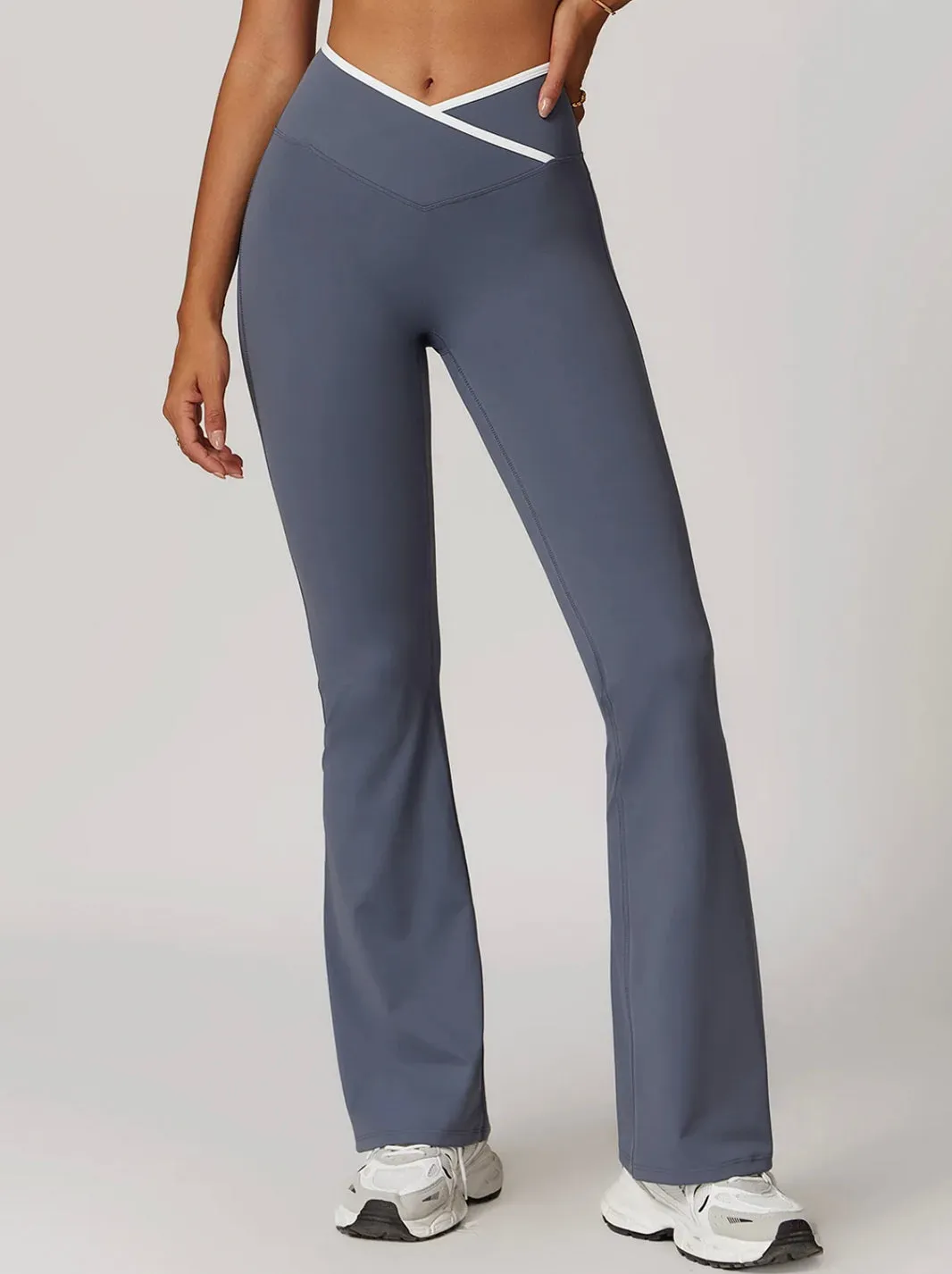 Black High Waist Wide-Leg Trousers - Women's Casual Yoga and Lounge Pants