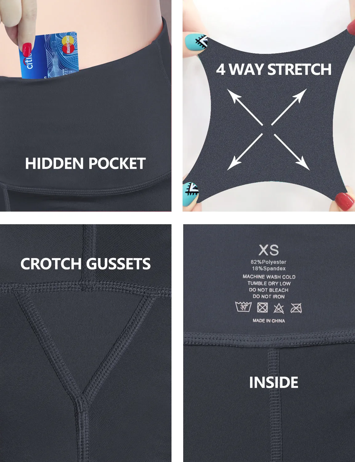 BUBBLELIME 82P/18S Basic Yoga Pants 26" inseam_yoga