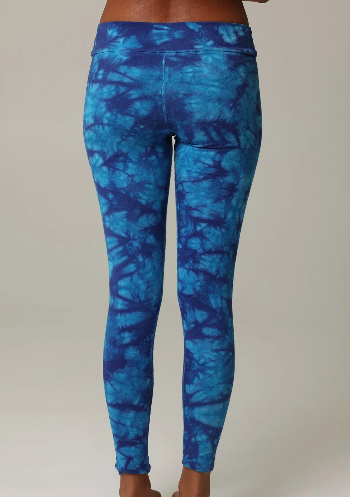 EcoFlex Organic Cotton Blue Tide Tie Dye Leggings