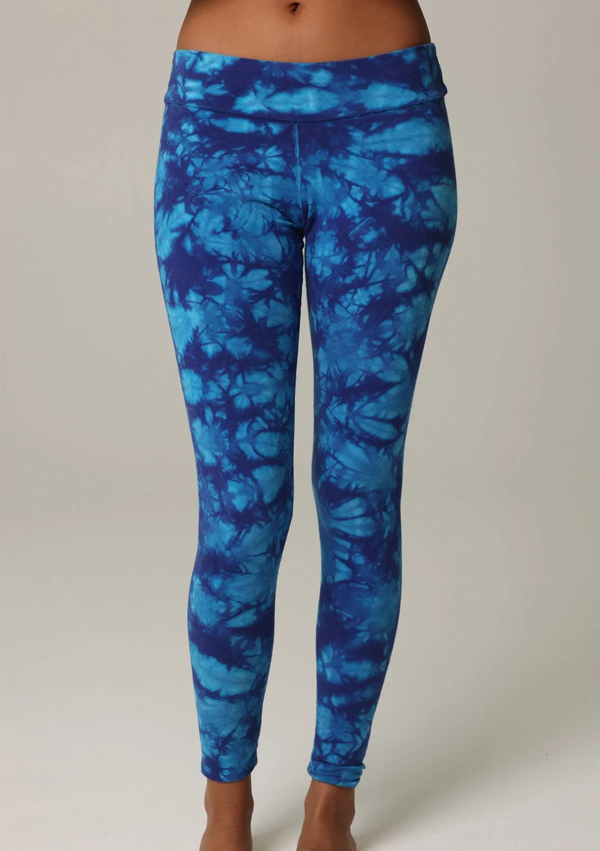 EcoFlex Organic Cotton Blue Tide Tie Dye Leggings