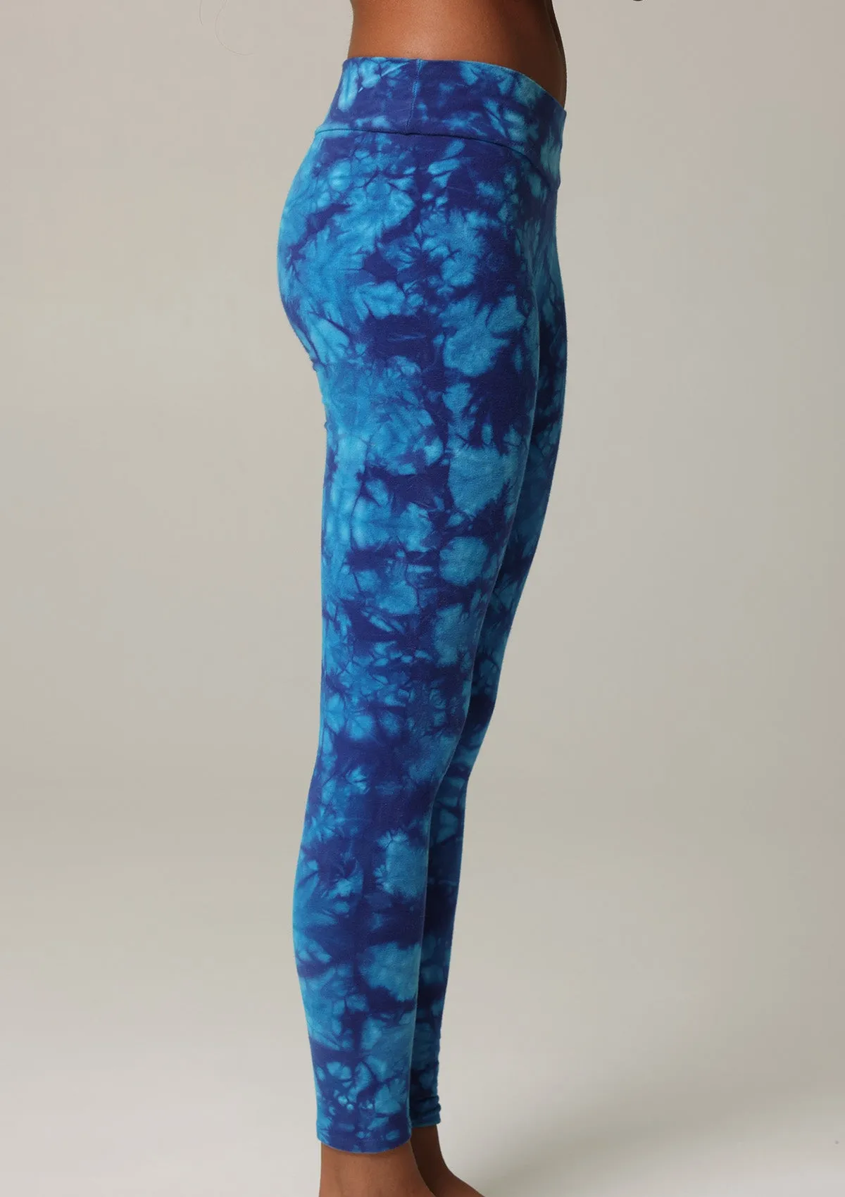 EcoFlex Organic Cotton Blue Tide Tie Dye Leggings