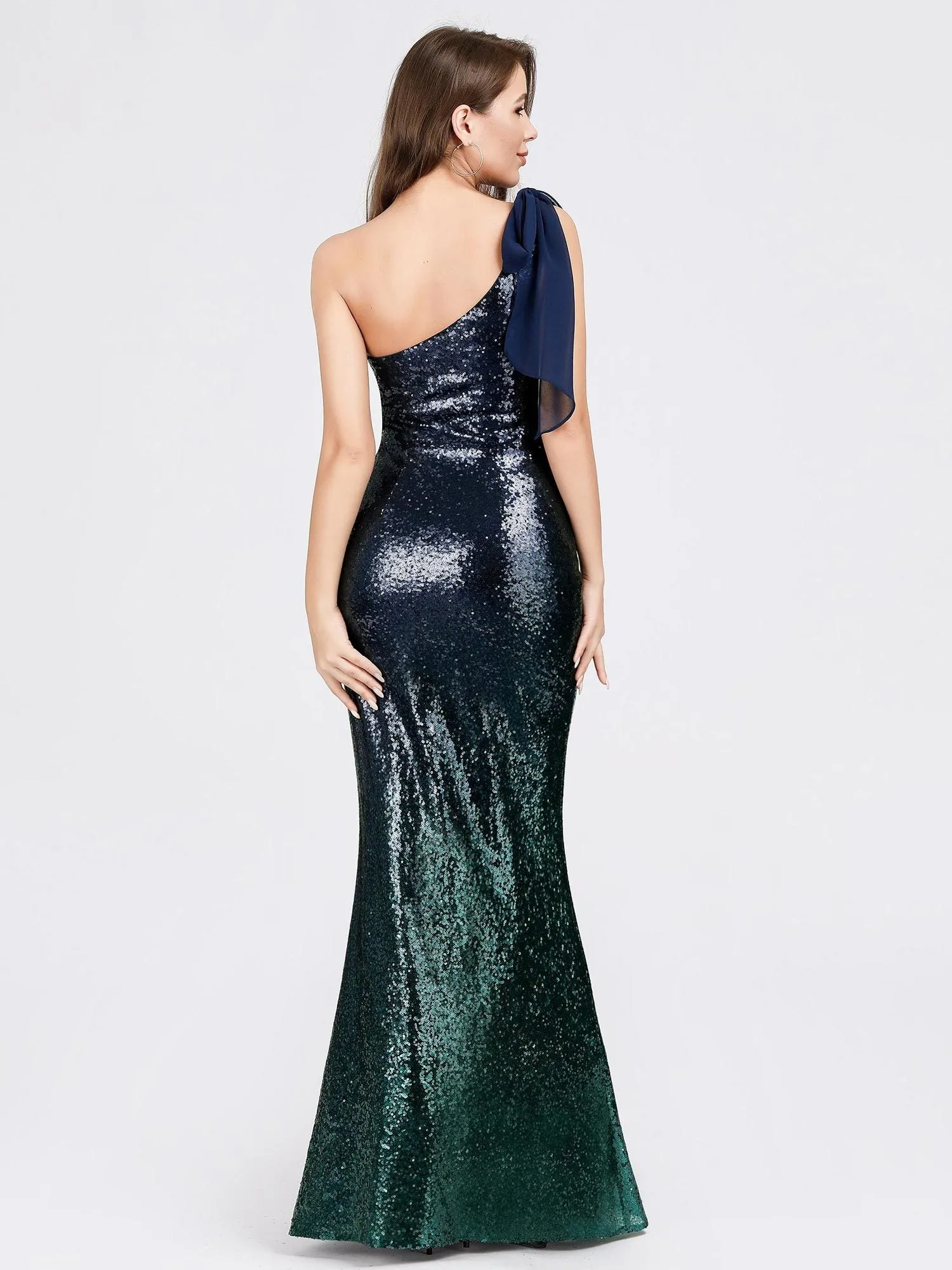 Ever-Pretty Women Fashion Sequins Floor Length Single Shoulder Evening Dresses EP07336