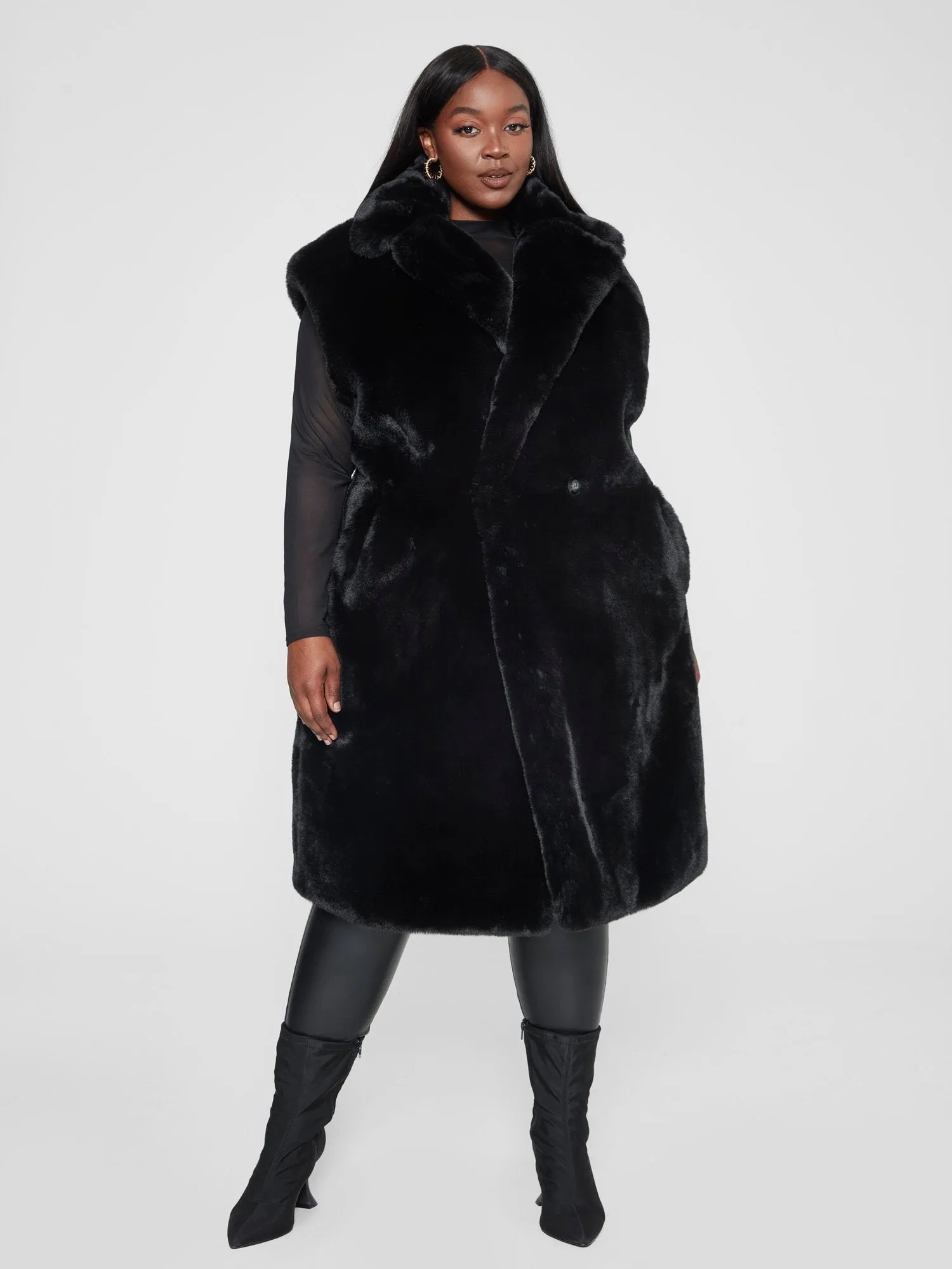 Fashion To Figure - Lenise Faux Fur Vest