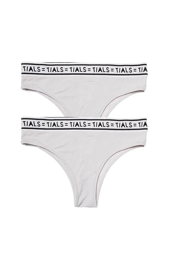 Grey Comfort Bundles - 2 Packs of Classic Hi-Cut Panty