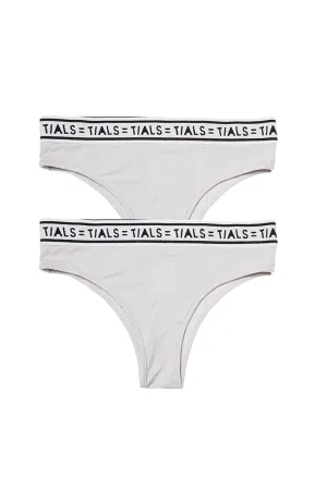 Grey Comfort Bundles - 2 Packs of Classic Hi-Cut Panty