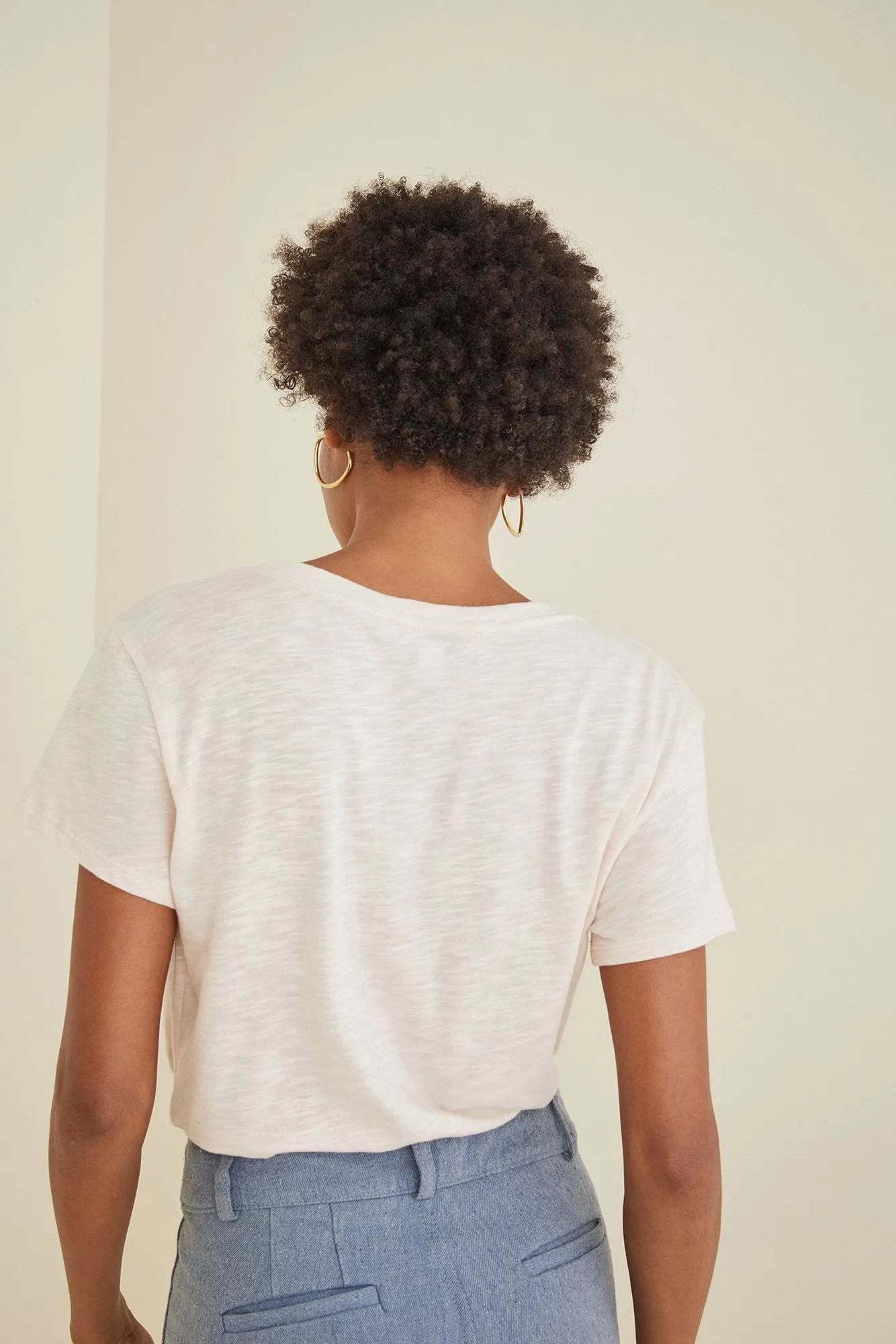 Joline V-Neck Slub Tee
