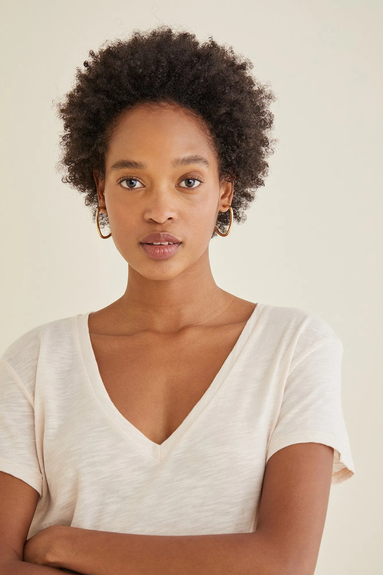 Joline V-Neck Slub Tee