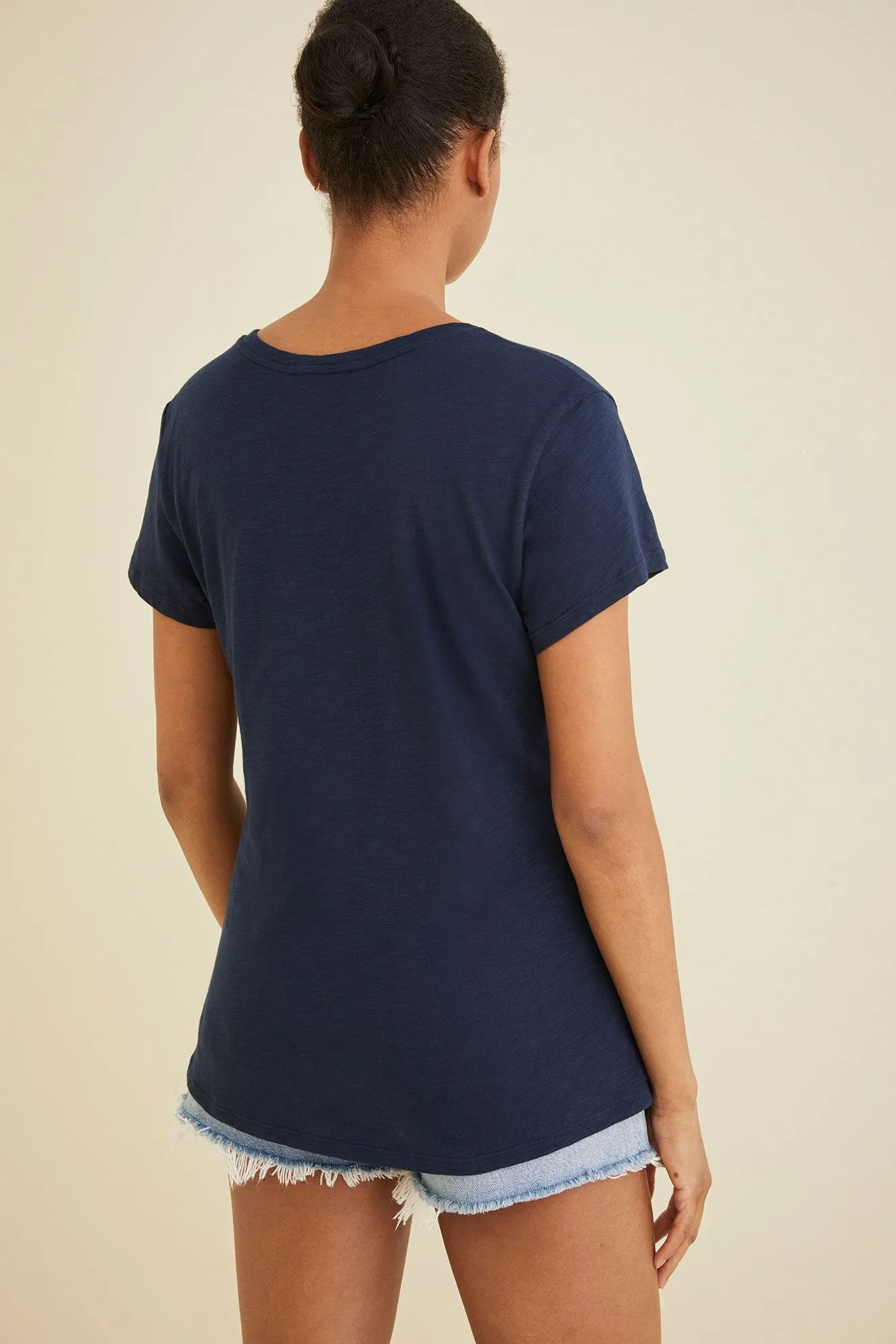 Joline V-Neck Slub Tee