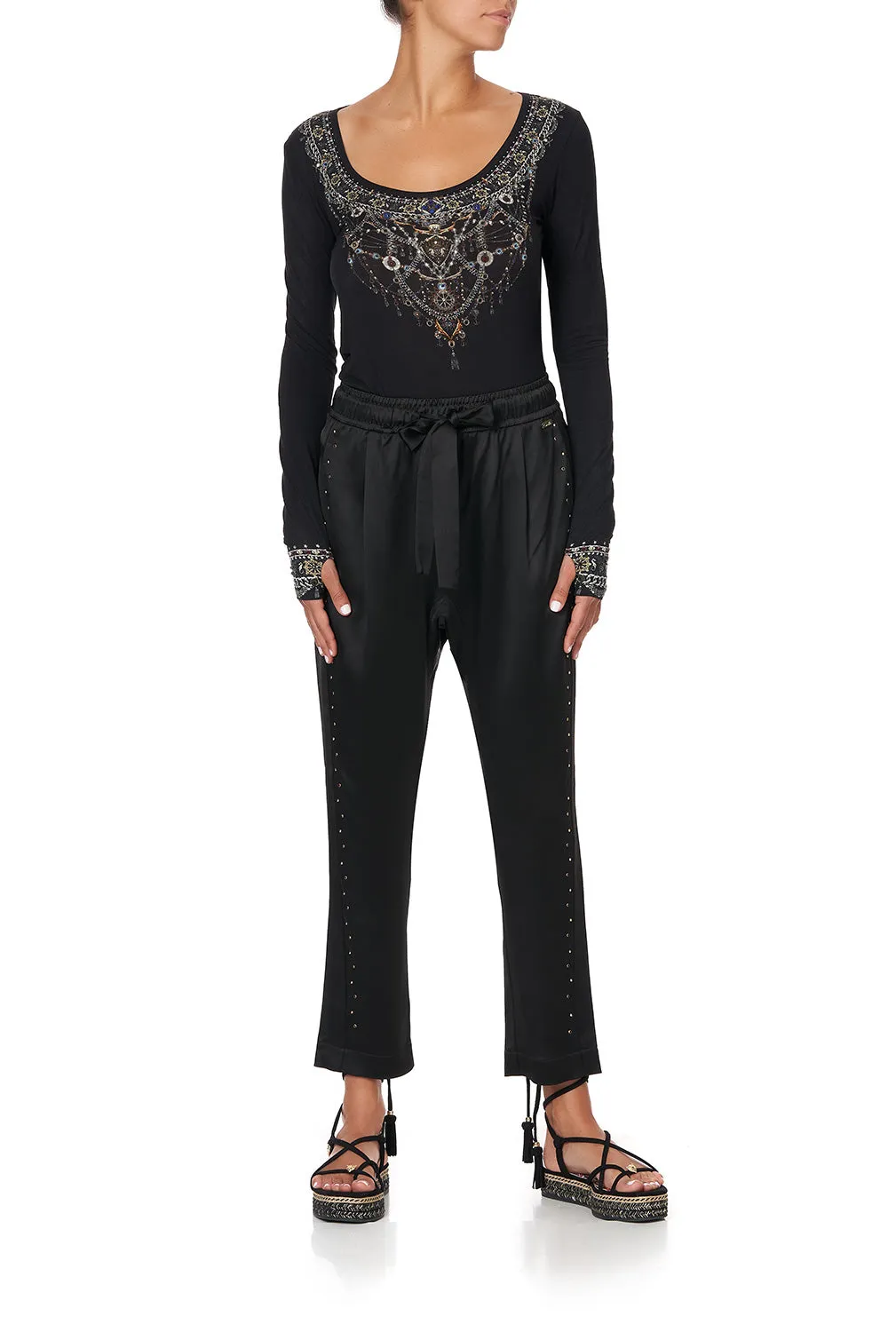 LONG SLEEVE TOP WITH THUMBHOLE MIDNIGHT PEARL