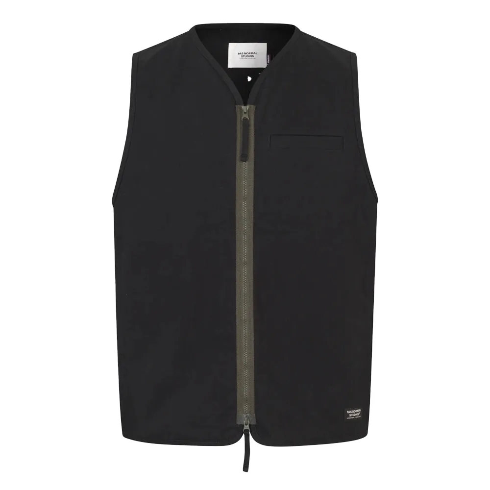 PAS NORMAL STUDIOS Off Race Cotton Twill Vest - Black