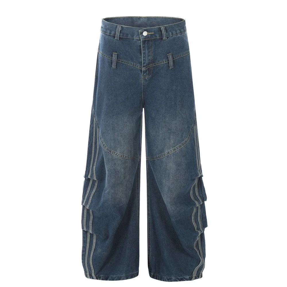 Relaxed Fit Drop-Crotch Jeans