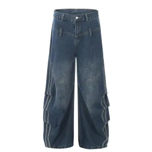 Relaxed Fit Drop-Crotch Jeans