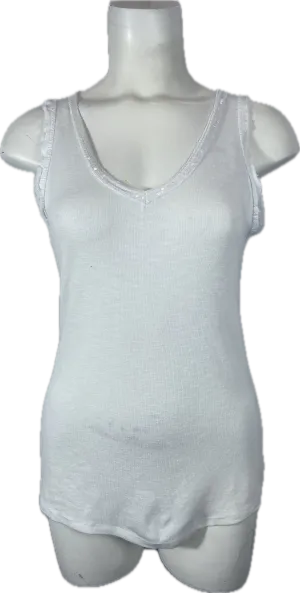 Sequin V-Neck Tank Tops