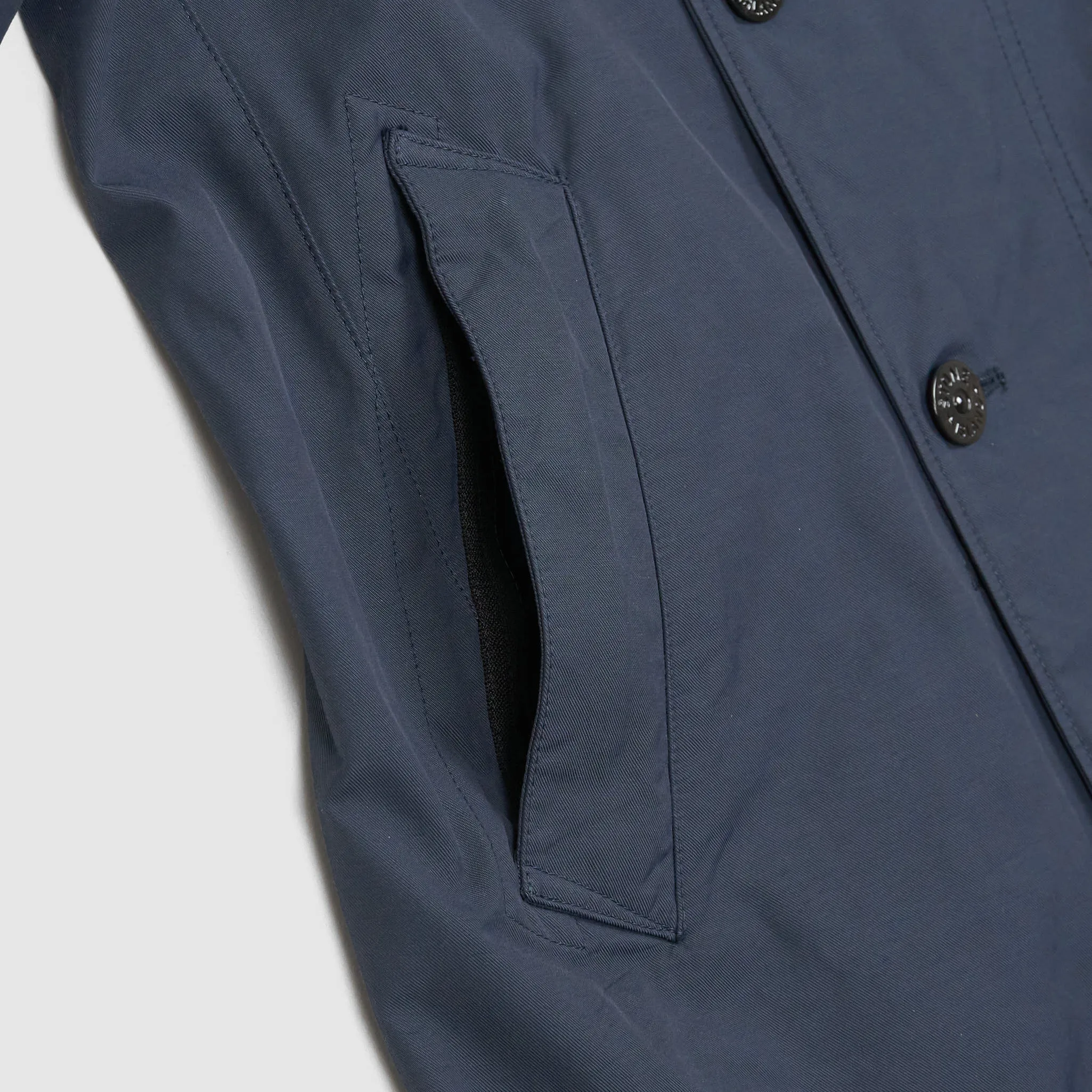 Stone Island Nylon Cotton Batavia Short Trench Coat