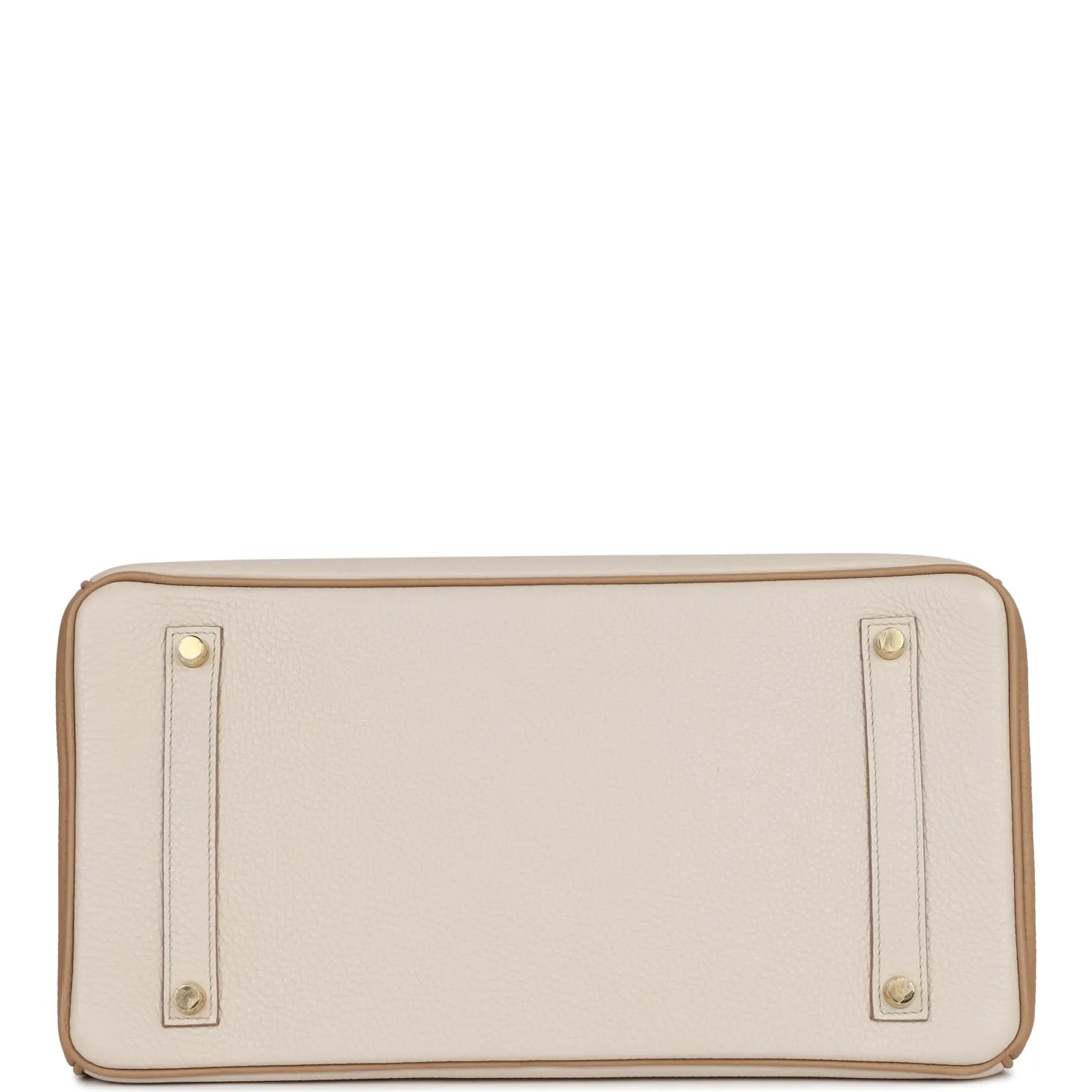 Trendy Inspired Hermes Special Order (hss) Birkin 35 Craie And Trench Clemence Brushed Gold Hardware